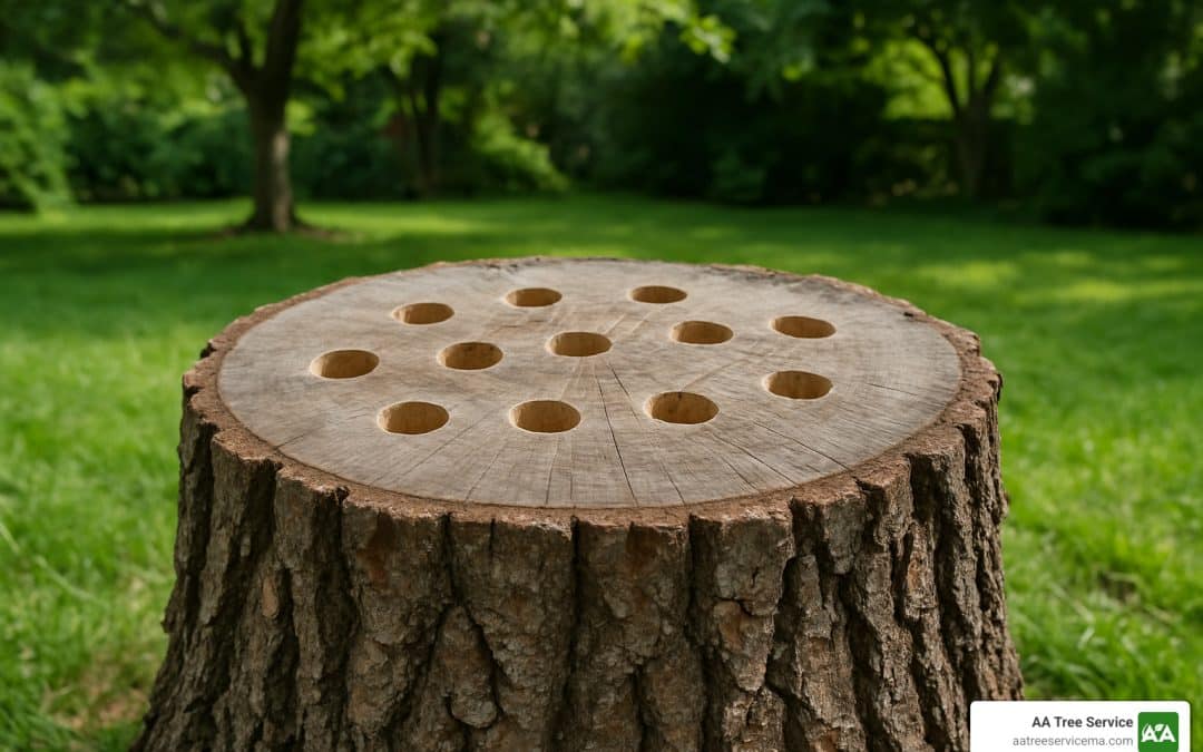 Hole-y Solutions! Drilling Holes in Tree Stumps Made Easy